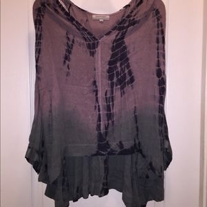 Boho Tie-dye High-Low Top